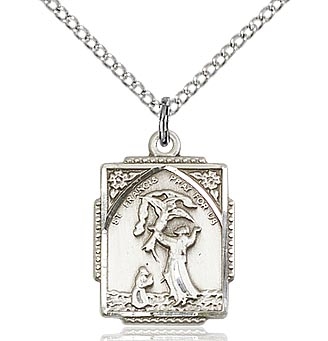 St. Francis of Assisi Sterling Silver on 18" Chain