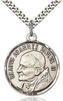 St. John Paul II Sterling Silver on 24" Chain
