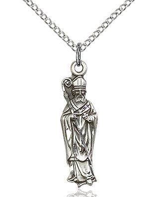 St Patrick Sterling Silver on 18" Chain