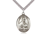 St. Albert The Great Sterling Silver Large Oval 24" Chain