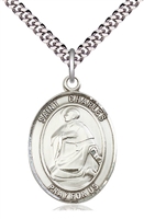 St Charles Borromeo Medal on 24" Chain