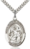 St. Gabriel the Archangel  Sterling Silver on 24" Chain