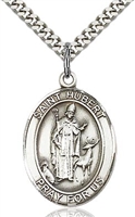 St. Hubert Sterling Silver on 24" Chain