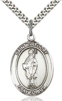 St. Gregory the Great Sterling Silver on 24" Chain