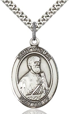 St. Thomas the Apostle Sterling Silver on 24" Chain