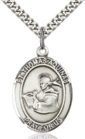 St. Thomas Aquinas Sterling Silver on 24" Chain
