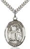 St Valentine Sterling Silver on 24" Chain