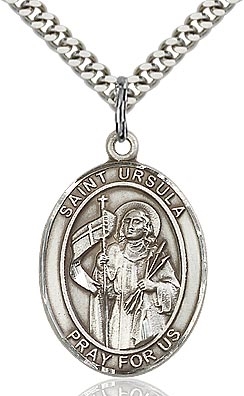 St. Ursula Sterling Silver on 24" Chain