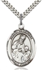 St. Ambrose Sterling Silver on 24" Chain