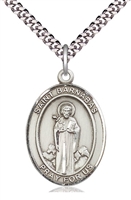 St Barnabas Silver Medal on 24" Chain