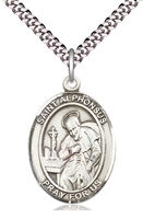 St. Alphonsist Sterling Silver on 24" Chain