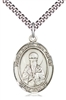 St Basil the Great  Silver Medal on 24" Chain