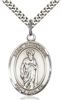 St Nathanael Sterling Silver on 24" Chain