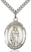 St Nathanael Sterling Silver on 24" Chain