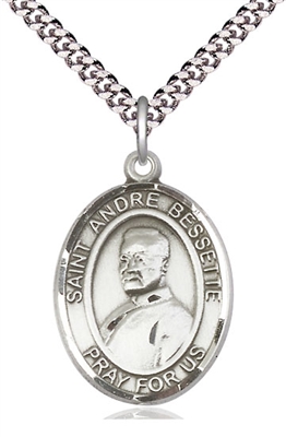 St. Andre Bassett Sterling Silver on 24" Chain