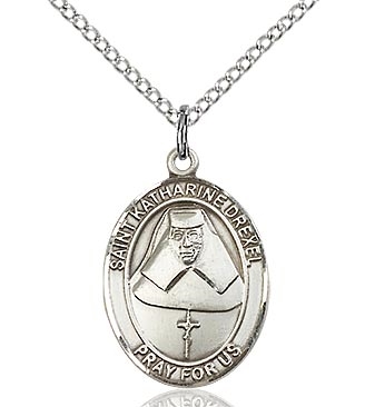 St. Katharine Drexel Sterling Silver on 18" Chain