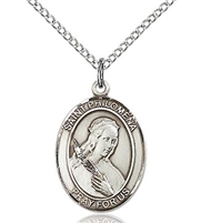 St Philomena Sterling Silver on 18" Chain