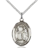 St Valentine Sterling Silver on 18" Chain