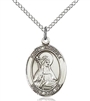 St. Bridget of Sweden Sterling Silver on 18" Chain