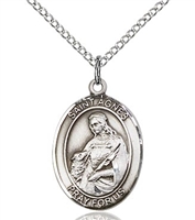 St. Agnes Sterling Silver on 18" Chain