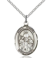 St. Scholastica Sterling Silver on 18" Chain
