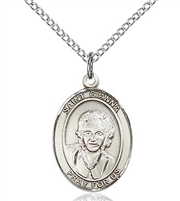 St. Giana Molla Sterling Silver on 18" Chain