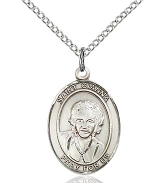 St. Giana Molla Sterling Silver on 18" Chain