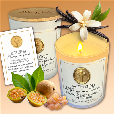 With God All Things are Possible Candle