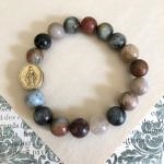 Miraculous Medal Amazonite Bracelet