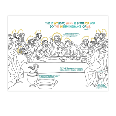 Last Supper Jumbo Activity Sheet