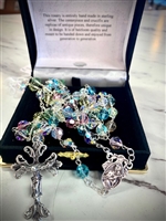 Sterling Silver Pastel Swarovski Rosary