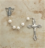 6mm freshwater Pearl sterling silver beaded rosary