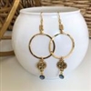 Gold Cross Hoop Earrings