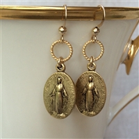 Miraculous Mary Gold Earrings