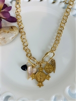Arabella Necklace on 18in Gold Plated Chain