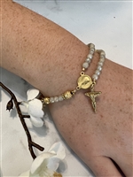 Rosary Bracelet - Moon Stone