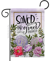 Saved by Grace Garden Flag