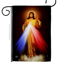 Divine Mercy Jesus Garden Flag