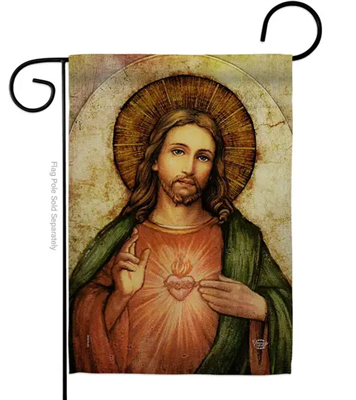 Sacred Heart Garden Flag