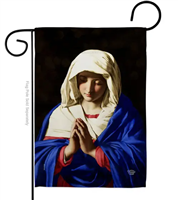 Madonna in Prayer Garden Flag