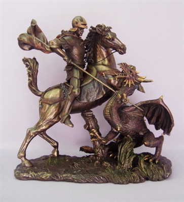 St George 11" Bronze Statue