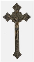 Crucifix 9" Bronze Ornate