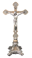 13" PEWTER STANDING CRUCIFIX