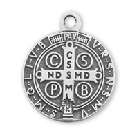 Saint Benedict Round Jubilee Sterling Silver Medal