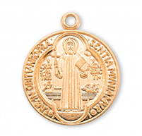 Saint Benedict Round Jubilee Gold over Sterling Silver Medal