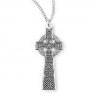 Sterling Silver Celtic Cross 18" Chain