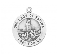 Our Lady of Fatima Sterling Silver Necklace