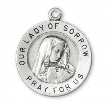 Our Lady of Sorrows  Sterling Silver Medal