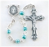 Blue Freshwater Pearl Rosary