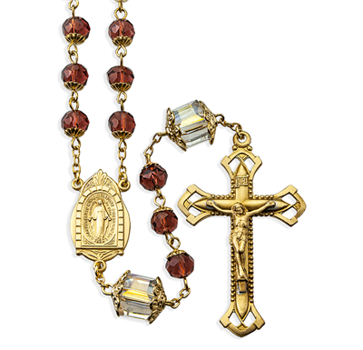 Brass Amethyst Rosary